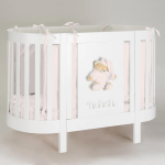 Nanan Lettino Ovale Puccio Rosa con Materasso