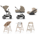 Cybex Set Nascita Neonato Trio Balios S Lux e Click & Fold 4 in 1