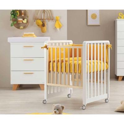 Azzurra Design Cameretta Glam 9x1 con Comò Bianco-Naturale