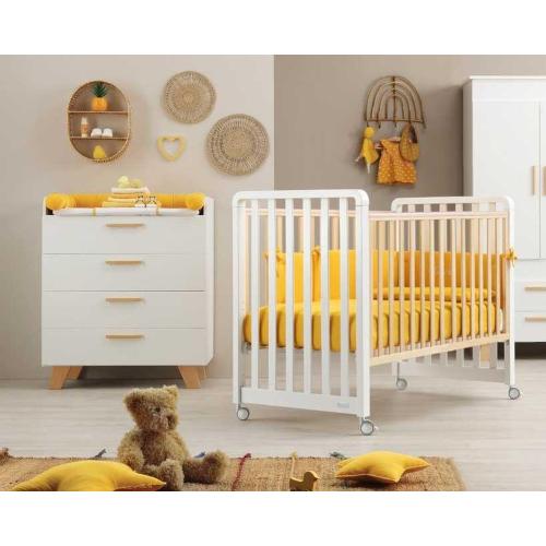 Azzurra Design Cameretta Glam 9x1 con Comò Bianco-Naturale