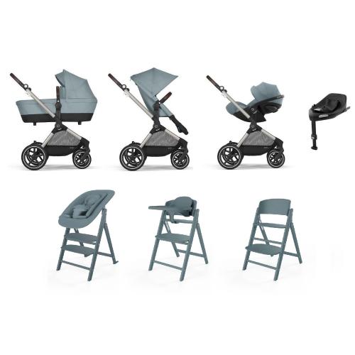 Cybex Set Nascita Neonato Trio Eos Lux con Isofix e Click & Fold 4 in 1