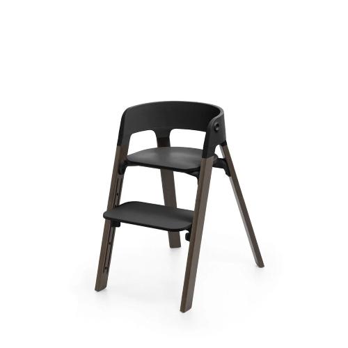 Stokke Seggiolone Pappa Steps black-Warm Brown