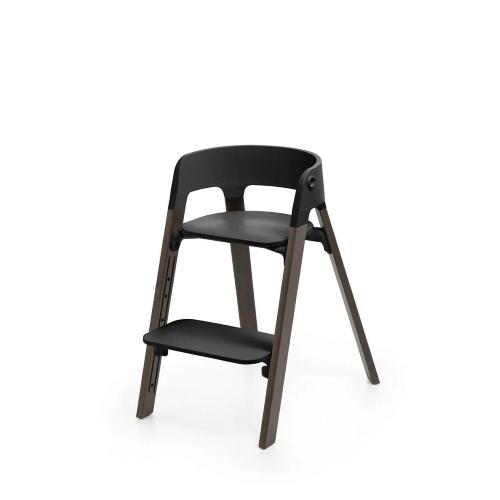 Stokke Seggiolone Pappa Steps black-Warm Brown