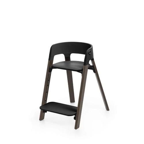 Stokke Seggiolone Pappa Steps black-Warm Brown