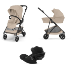 Cybex Trio Melio Carbon Almond Beige con Cloud G I-Size