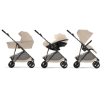 Cybex Trio Melio Carbon Almond Beige con Cloud G Plus I-Size
