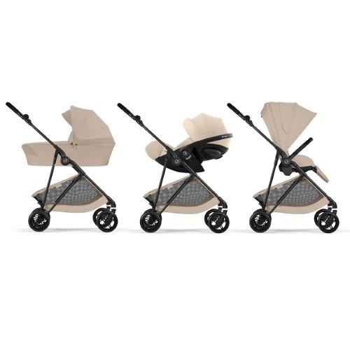 Cybex Trio Melio Carbon Almond Beige con Cloud G Plus I-Size