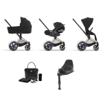 Cybex e-Priam 4-in-1 Sepia Black-rosegold con Base Isofix e Borsa