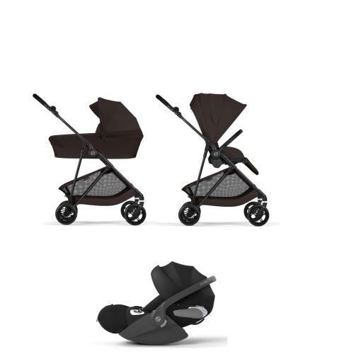 Cybex Trio Melio Carbon Chocolate Brown con Cloud T I-Size