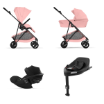 Cybex 4 in 1 Melio Carbon Candy Pink con Cloud G I-Size e Isofix