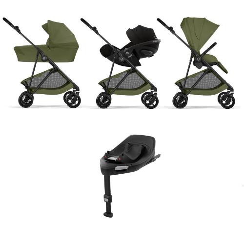 Cybex 4 in 1 Melio Carbon Moss Green con Cloud G I-Size e Isofix