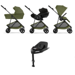 Cybex 4 in 1 Melio Carbon Moss Green con Cloud G I-Size e Isofix