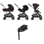 Cybex 4 in 1 Melio Carbon Chocolate Brown con Cloud G I-Size e Isofix