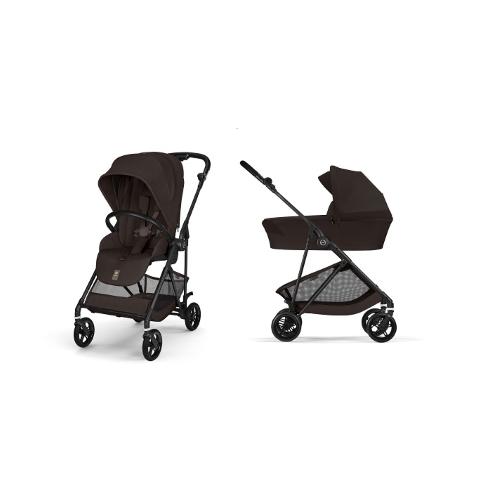 Cybex 2in1 Melio Carbon Chocolate Brown con Cloud G I-Size
