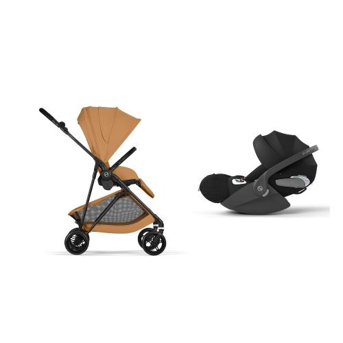 Cybex 2in1 Melio Carbon Cinnamon Yellow con Cloud T I-Size