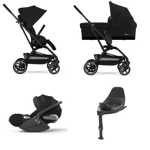 Cybex 4 in 1 EEZY S TWIST+ 2 BLK Magic Black con Cloud T e Isofix