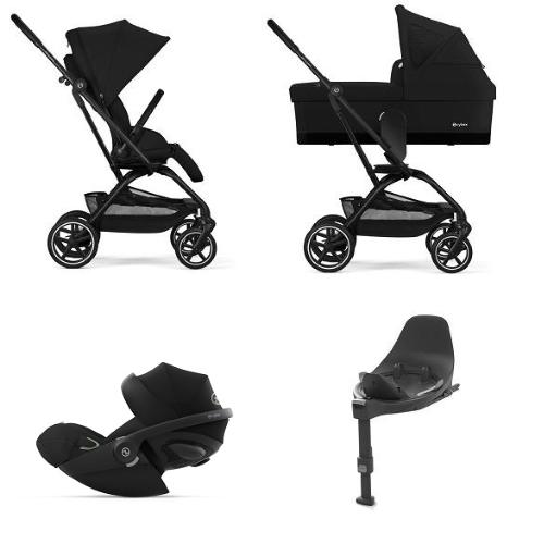 Cybex 4 in 1 EEZY S TWIST+ 2 BLK Magic Black con Cloud G e Isofix