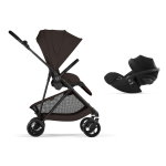 Cybex 2in1 Melio Carbon Chocolate Brown con Cloud G I-Size