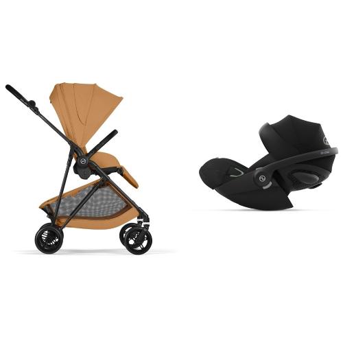 Cybex 2in1 Melio Carbon Cinnamon Yellow con Cloud G I-Size