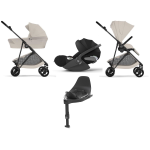 Cybex 4 in 1 Melio Carbon Dune Grey con Cloud T I-Size e Isofix