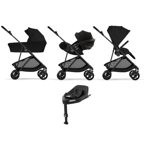 Cybex 4 in 1 Melio Carbon Magic Black con Cloud G I-Size e Isofix