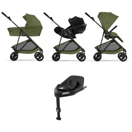 Cybex 4 in 1 Melio Carbon Moss Green con Cloud G I-Size e Isofix