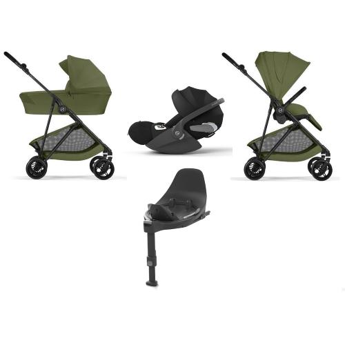 Cybex 4 in 1 Melio Carbon Moss Green con Cloud T I-Size e Isofix