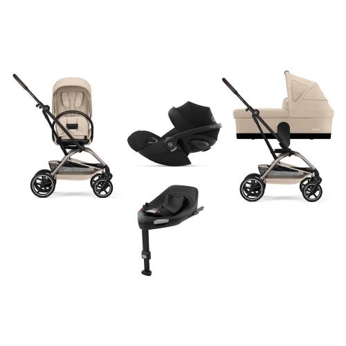 Cybex 4 in 1 Eezy S Twist+2 Almond Beige con Cloud G I-Size e Isofix