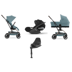 Cybex 4 in 1 Eezy S Twist+2 Tpe Stormy Blue con Cloud T I-Size e Isofix