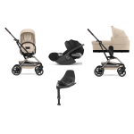Cybex 4 in 1 EEZY S TWIST+2 Almond Beige con Cloud T I-Size e Isofix