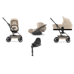 Cybex 4 in 1 EEZY S TWIST+2 Almond Beige con Cloud T I-Size Plus e Isofix