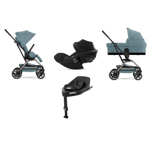 Cybex 4 in 1 Eezy S Twist+2 Tpe Stormy Blue con Cloud G I-Size e Isofix