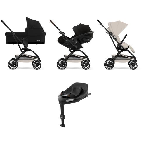 Cybex 4 in 1 Eezy S Twist+2 Dune Grey con Cloud G I-Size e Isofix 