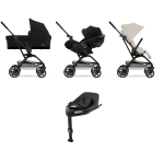 Cybex 4 in 1 Eezy S Twist+2 Dune Grey con Cloud G I-Size e Isofix 