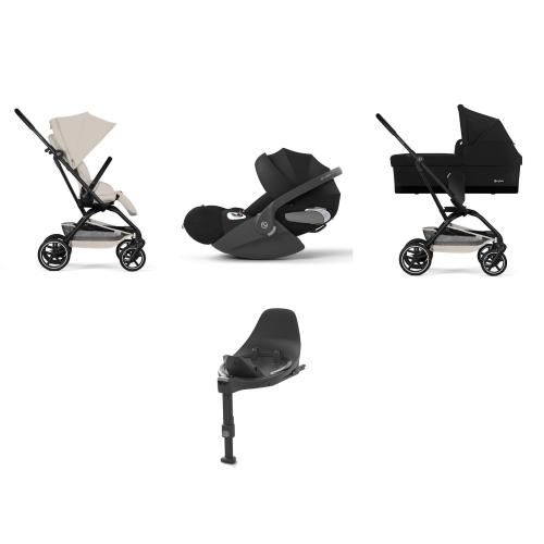 Cybex 4 in 1 Eezy S Twist+2 Dune Grey con Cloud T I-Size e Isofix