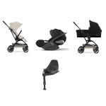Cybex 4 in 1 Eezy S Twist+2 Dune Grey con Cloud T I-Size e Isofix