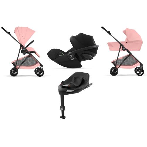 Cybex 4 in 1 Melio Carbon Candy Pink con Cloud G I-Size e Isofix