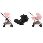 Cybex Trio Melio Carbon Candy Pink con Cloud G I-Size 