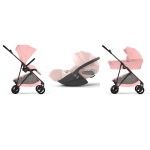 Cybex Trio Melio Carbon Candy Pink con Cloud T Plus I-Size