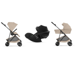Cybex Trio Melio Carbon Almond Beige con Cloud G I-Size