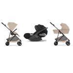 Cybex Trio Melio Carbon Almond Beige con Cloud T I-Size