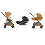 Cybex Trio Melio Carbon Cinnamon Yellow con Cloud T I-Size