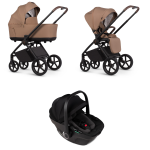 Venicci Set 3 in 1 Claro 2 Caramel con Tiago Black