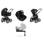 Venicci Set 4 in 1 Claro 2 Noir con Tiago Black e Isofix
