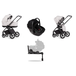 Venicci Set 4 in 1 Claro Vanilla con Tiago Black e Isofix