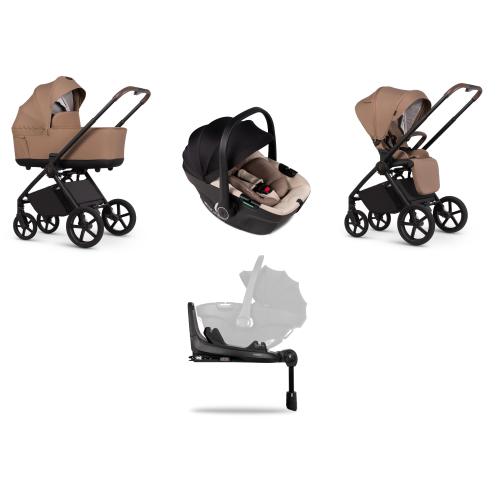 Venicci Set 4 in 1 Claro 2 Caramel con Tiago Beige e Isofix
