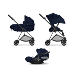 Cybex Trio Mios Rebellious Denim Blue con telaio Matt Black e Cloud T 