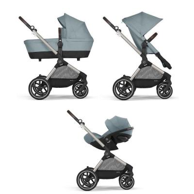 Kit Nascita Neonato Trio Cybex EOS Lux Sky Blue e Stokke Sleepi V3 Natural