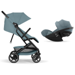 Cybex Travel System Beezy Stormy Blue con Cloud G i-size Plus