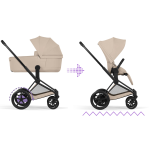 Cybex Duo ePriam Comfort Matt Black-Cozy Beige